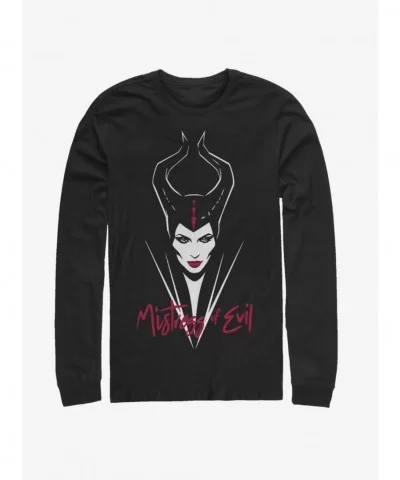 Hot Sale Disney Maleficent: Mistress Of Evil Red Lips Long-Sleeve T-Shirt $8.42 T-Shirts