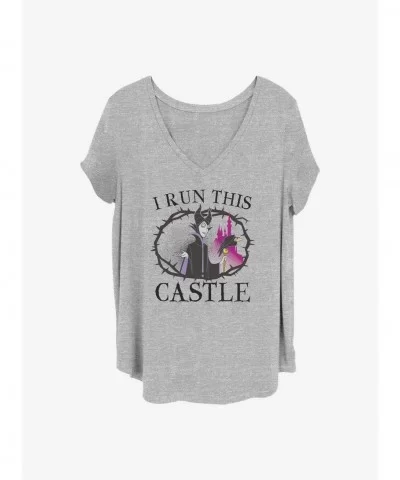 Discount Disney Maleficent I Run This Castle Girls T-Shirt Plus Size $8.09 T-Shirts