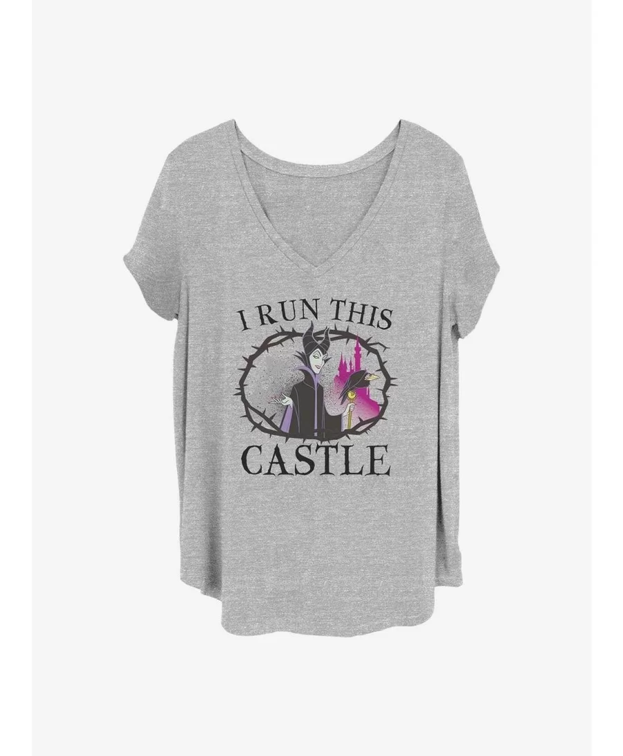 Discount Disney Maleficent I Run This Castle Girls T-Shirt Plus Size $8.09 T-Shirts