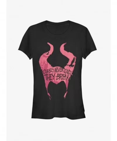 Low Price Disney Maleficent: Mistress Of Evil Curses Break Girls T-Shirt $10.96 T-Shirts