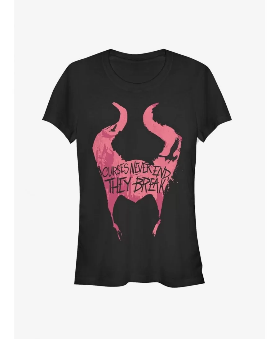 Low Price Disney Maleficent: Mistress Of Evil Curses Break Girls T-Shirt $10.96 T-Shirts