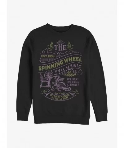 Fashion Disney Sleeping Beauty Spinning Wheel Crew Sweatshirt $12.40 Sweatshirts