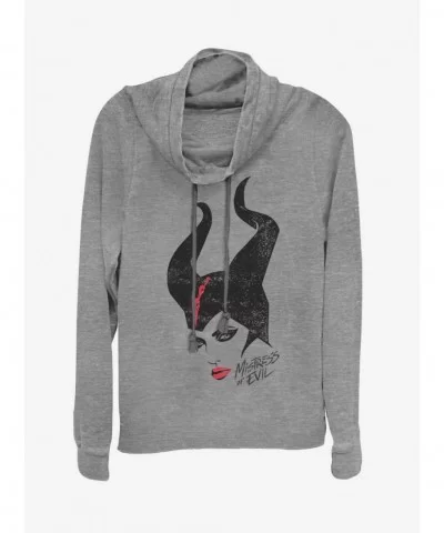 Huge Discount Disney Maleficent: Mistress Of Evil Red Lipstick Cowl Neck Long-Sleeve Girls Top $14.37 Tops