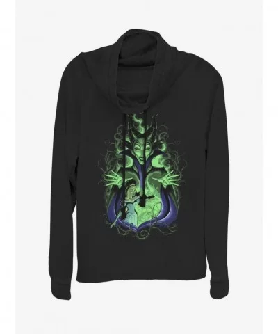 Bestselling Disney Villains Maleficent Ultimate Gift Cowl Neck Long-Sleeve Girls Top $12.57 Tops