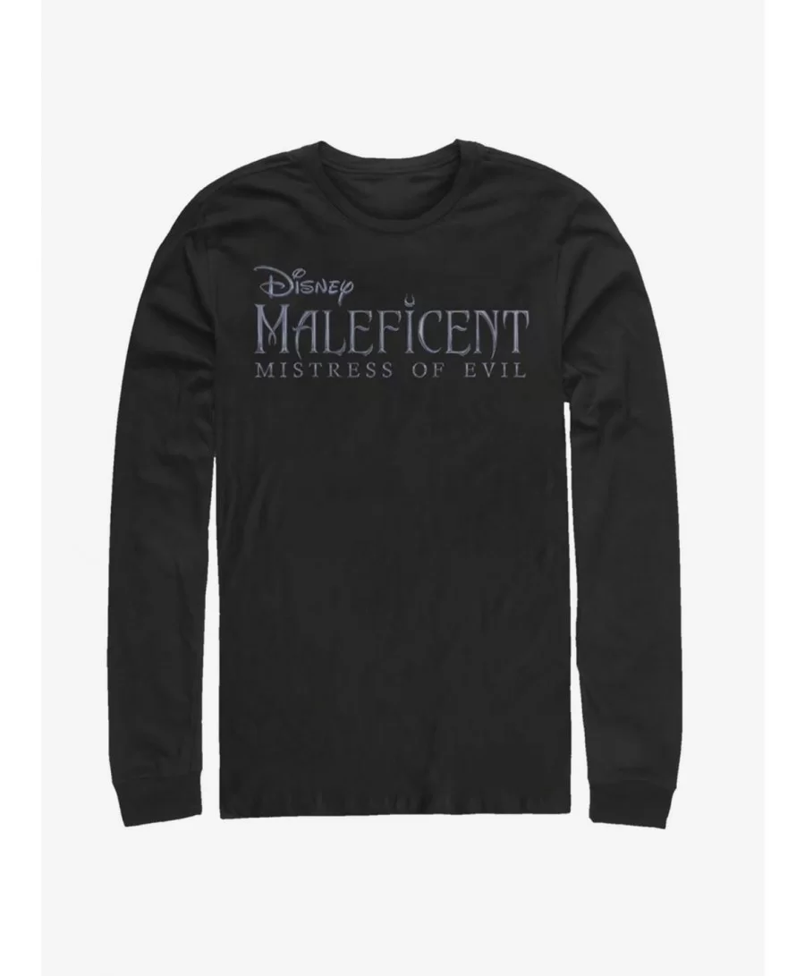 Flash Deal Disney Maleficent: Mistress Of Evil Movie Title Long-Sleeve T-Shirt $8.69 T-Shirts