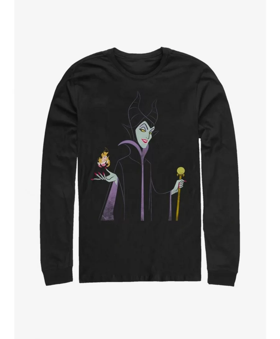 Clearance Disney Villains Maleficent Minimal Maleficent Long-Sleeve T-Shirt $10.00 T-Shirts