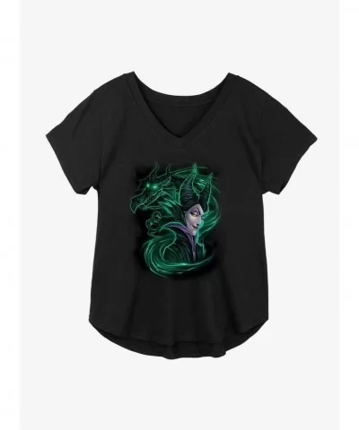 Hot Sale Disney Sleeping Beauty Maleficent Dark Magic Girls Plus Size T-Shirt $9.71 T-Shirts