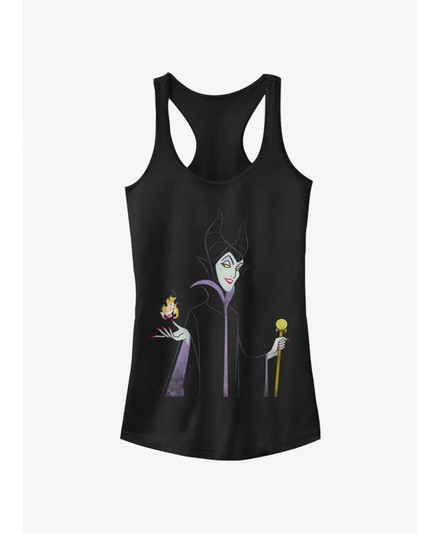 Discount Disney Sleeping Beauty Minimal Maleficent Girls Tank $7.37 Tanks