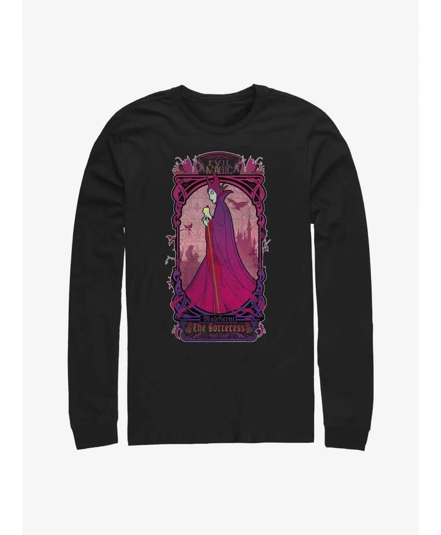 Exclusive Price Disney Sleeping Beauty The Sorceress Maleficent Long-Sleeve T-Shirt $9.48 T-Shirts