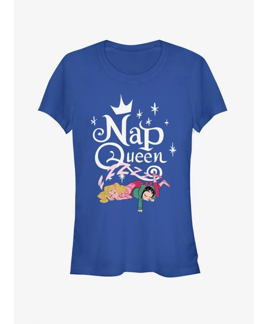 Cheap Sale Disney Ralph Breaks The Internet Aurora Nap Queen Girls T-Shirt $11.95 T-Shirts