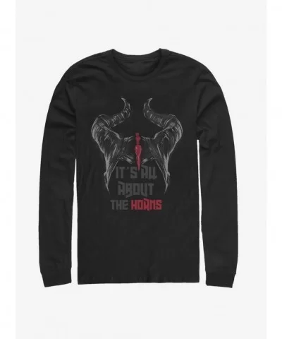 Discount Disney Maleficent: Mistress Of Evil It's All About The Horns Long-Sleeve T-Shirt $8.16 T-Shirts